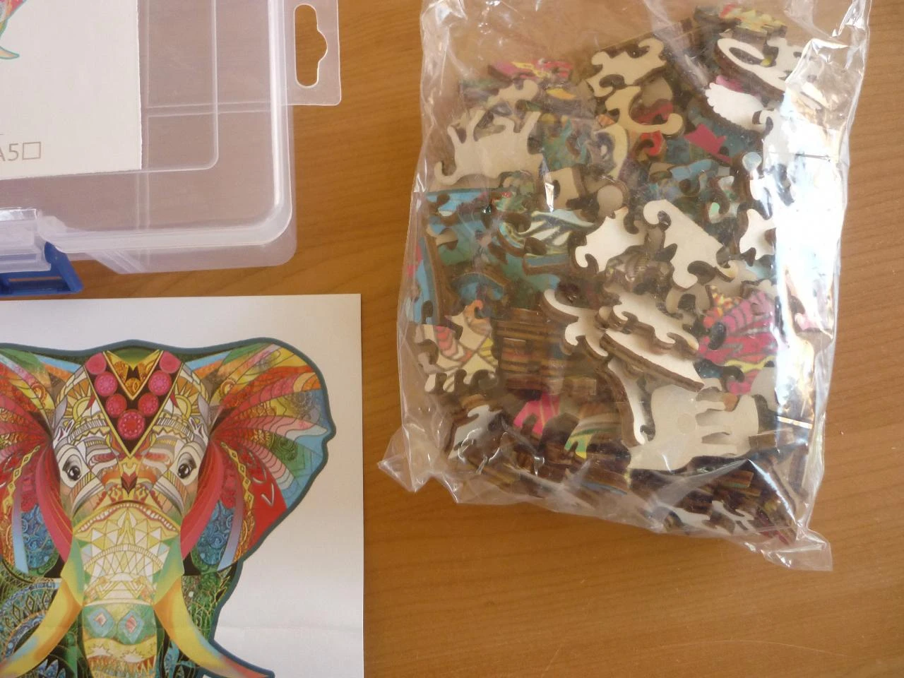 Wooden puzzle Asian elephant A3 – photo 4